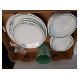 Corelle Rosemarie Pattern Bowls, Plates(32 pc)  &