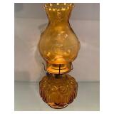 L.E. SMITH Amber Moon & Stars Oil Lamp