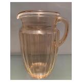 Pink Depression Glass Gallon Pitcher