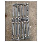 Galvanized Turnbuckles Lot of 12