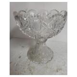 Large Glass Compote Pedestal Bowl
