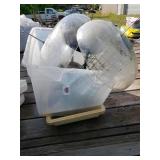 Storage Tote With Contents To Include Bird