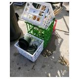 Plastic Milk Crates And Plant Pots