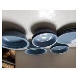 Blue Fiesta Ware Bowls,  Small Plates