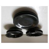 Black Fiesta Bowls, Plates(7 Pc)