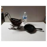 Small Cast Iron Pan And Sleigh