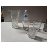 Crystal Watering Can, Vase And Glasses