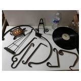 Vintage Records, Cast Iron Decorative Turtle, And