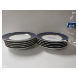 (11) Fitz & Floyd "Renaissance" Blue Plates