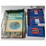 Vintage Postage Stamp Album And Small Stamp