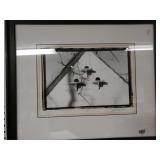 Black And White Framed  Portrait. Signed And