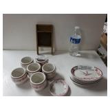 Vintage Hotel Jackson China. Hummingbird Pattern,