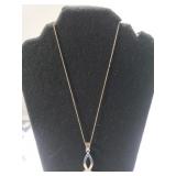 Ladies Silver Christian Vertical Fish - Marked