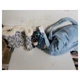 Blue Robe, Socks, Slippers, More