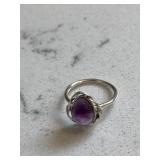 Sterling Ring - Amethyst Gemstone