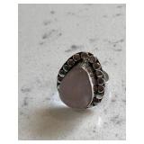 Gemstone Ring - Ornate Setting Pink Quartz