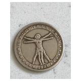 1921 Leonardo Da Vinci Hobo Silver Dollar