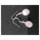 Ladies Vintage Silver Dangle Earrings W/ Light