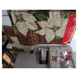 Tapestry Holiday Placemats,  Joy Hand Towels,