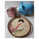 Little Tikes Piggy Bank, Box W/Ornament,