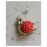 Vintage Snail Designer Brooch