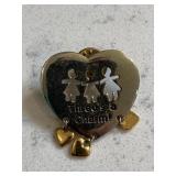 Unusual Signed Family Friendship Charm Brooch