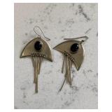Mexican Sterling Earrings w/Black Onyx