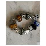 Murano Glass Pandora Style Bead Bracelet
