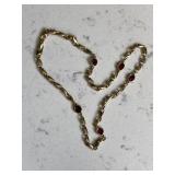 Vintage Designer Signed Gold Amethyst Necklace