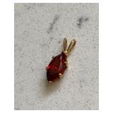 Vintage Ruby Gold Pendant