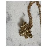 Vintage Unusual Honeybee Gold Necklace