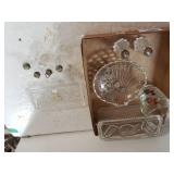 Assorted Glassware,  Lead Crystal Tray & More