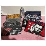 5 New T-shirts, different sizes