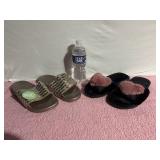 Funky Monkey Slippers, size 11 & Black Fuzzy