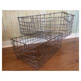 Two Wire Baskets For Decor or Storage