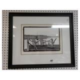 Black And White Framed Portrait Signed And