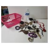 Basket Of Misc Jewelry & More