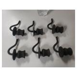 (6) Cast Iron Candle Holder W/threaded End