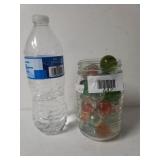 Longaberger Pint Jar W/ Shooter Marbles