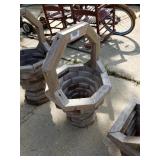 Decorative Wooden Basket Planter