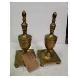 Antique Brass Andirons