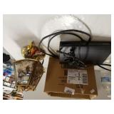 Gold Tone Outdoor Light & Magnavox TV Box