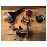 Vintage Fishing Reels & 1 Unique Reel