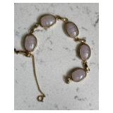 Vintage Pink Botswana Agate Designer Signed