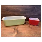 Vintage Pyrex Loaf Pan & Refrigerator Dish
