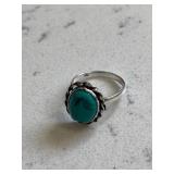 Sterling Ring - Southwestern Turquoise Gemstone