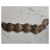 Antique storyteller silver bracelet Swan Lake