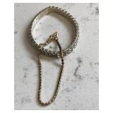 Gold Tennis Bracelet + Rhinestone Bracelet