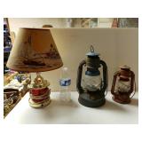 Vintage Lamp And Oil Lanterns