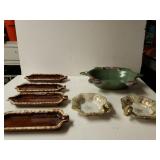 Chamberlain Pottery Crab Bowl, Vintage Corn Trays